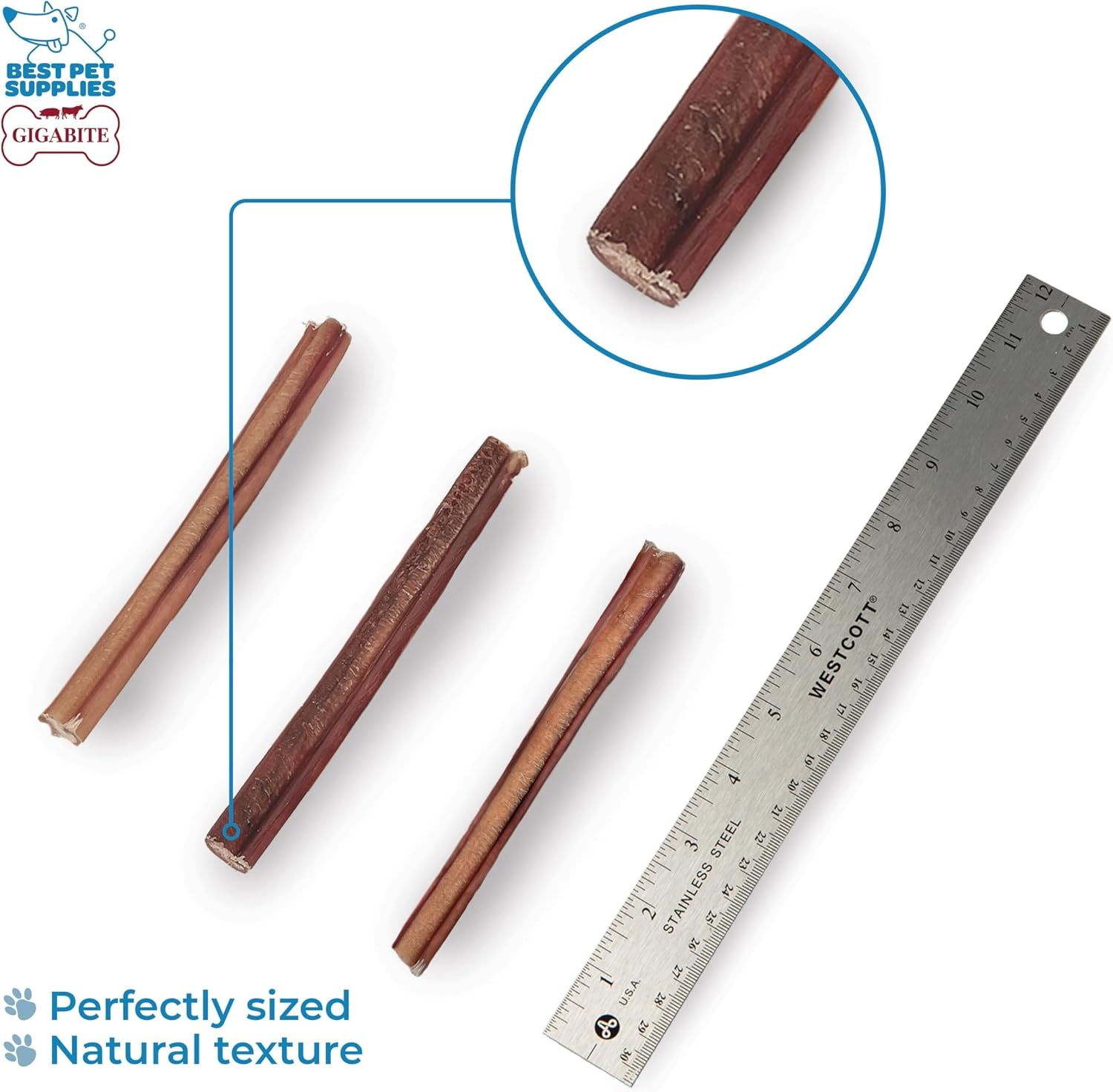 image:imageGigaBite Bully Sticks for Dogs All Natural Beef Pizzle Dog Chews Odor amp Rawhide Free Dog Treats Long Lasting High Protein Chews Digestible Dental Dog Treat Sticks Monstrous 6 Pack of 86inch