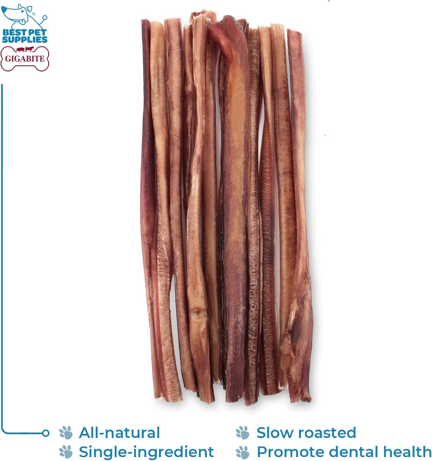 image:imageGigaBite Bully Sticks for Dogs All Natural Beef Pizzle Dog Chews Odor amp Rawhide Free Dog Treats Long Lasting High Protein Chews Digestible Dental Dog Treat Sticks Monstrous 6 Pack of 812inch