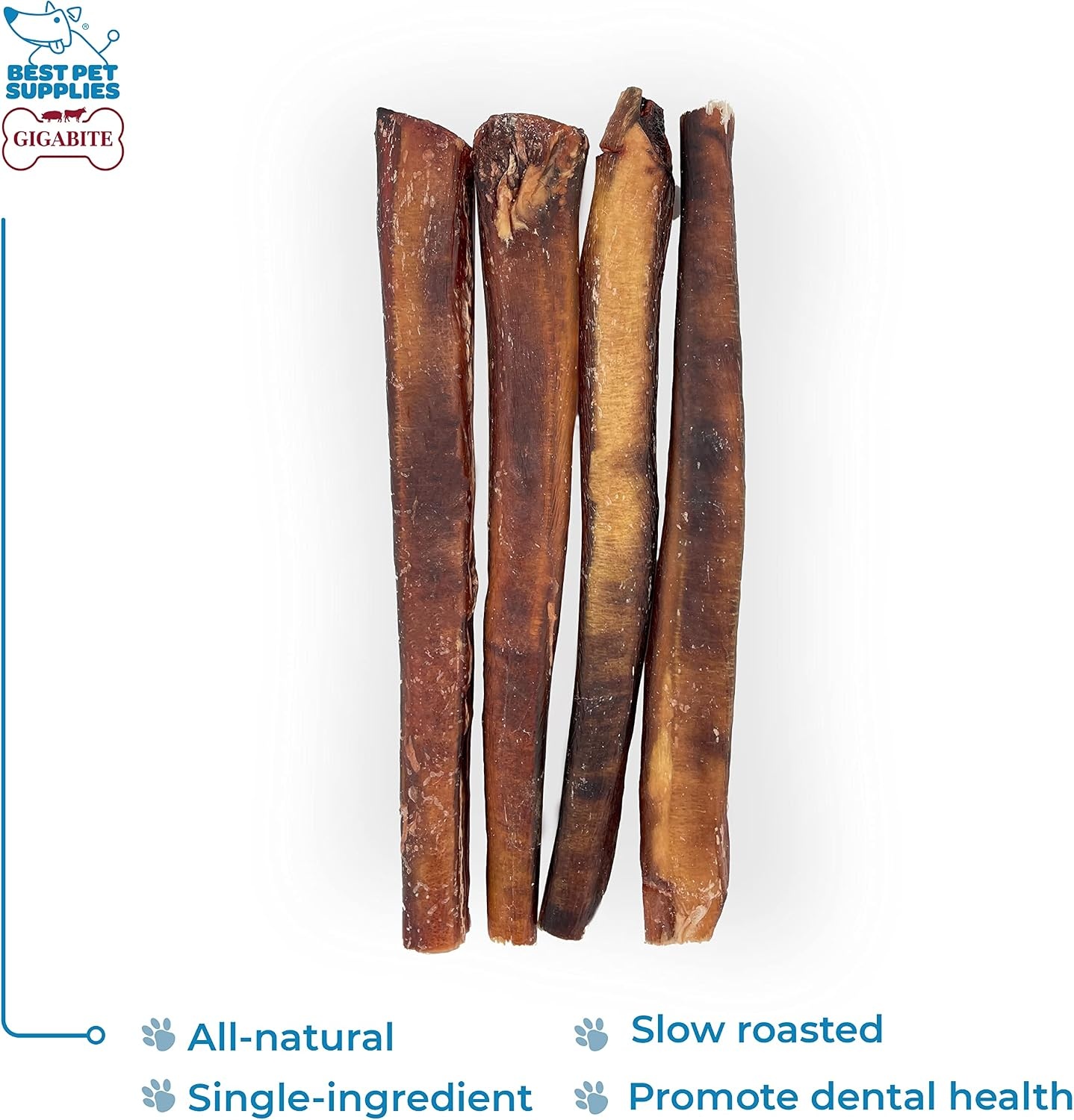image:imageGigaBite Bully Sticks for Dogs All Natural Beef Pizzle Dog Chews Odor amp Rawhide Free Dog Treats Long Lasting High Protein Chews Digestible Dental Dog Treat Sticks Monstrous 6 Pack of 812inch