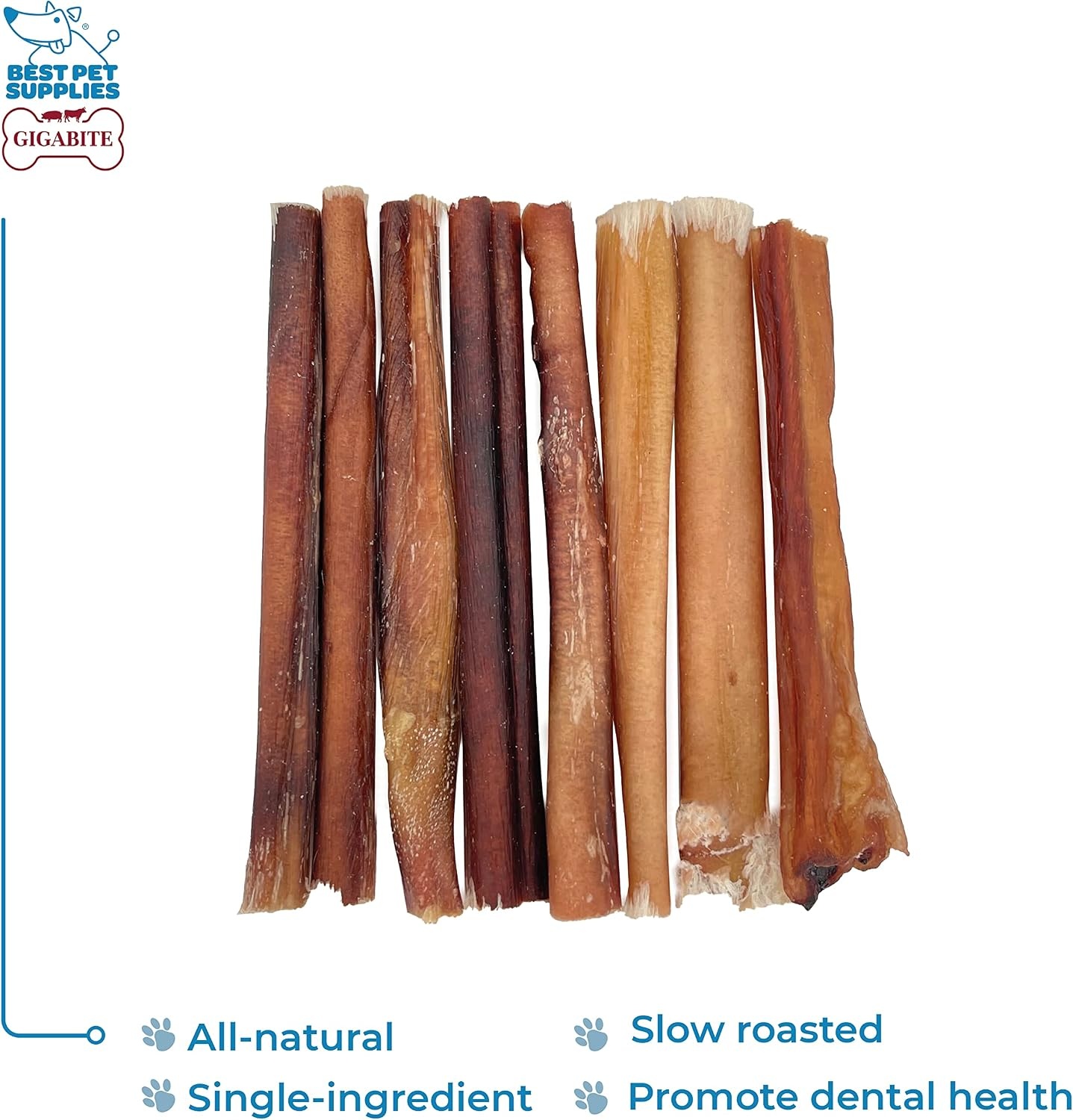 image:imageGigaBite Bully Sticks for Dogs All Natural Beef Pizzle Dog Chews Odor amp Rawhide Free Dog Treats Long Lasting High Protein Chews Digestible Dental Dog Treat Sticks Monstrous 6 Pack of 86inch