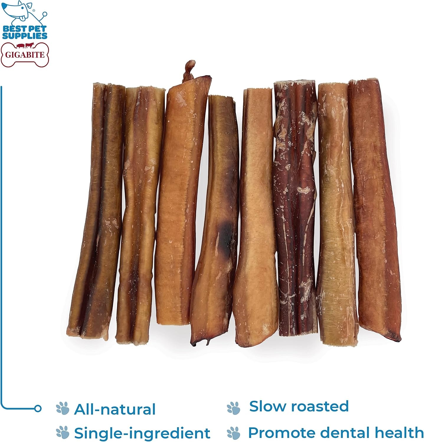 image:imageGigaBite Bully Sticks for Dogs All Natural Beef Pizzle Dog Chews Odor amp Rawhide Free Dog Treats Long Lasting High Protein Chews Digestible Dental Dog Treat Sticks Monstrous 6 Pack of 86inch