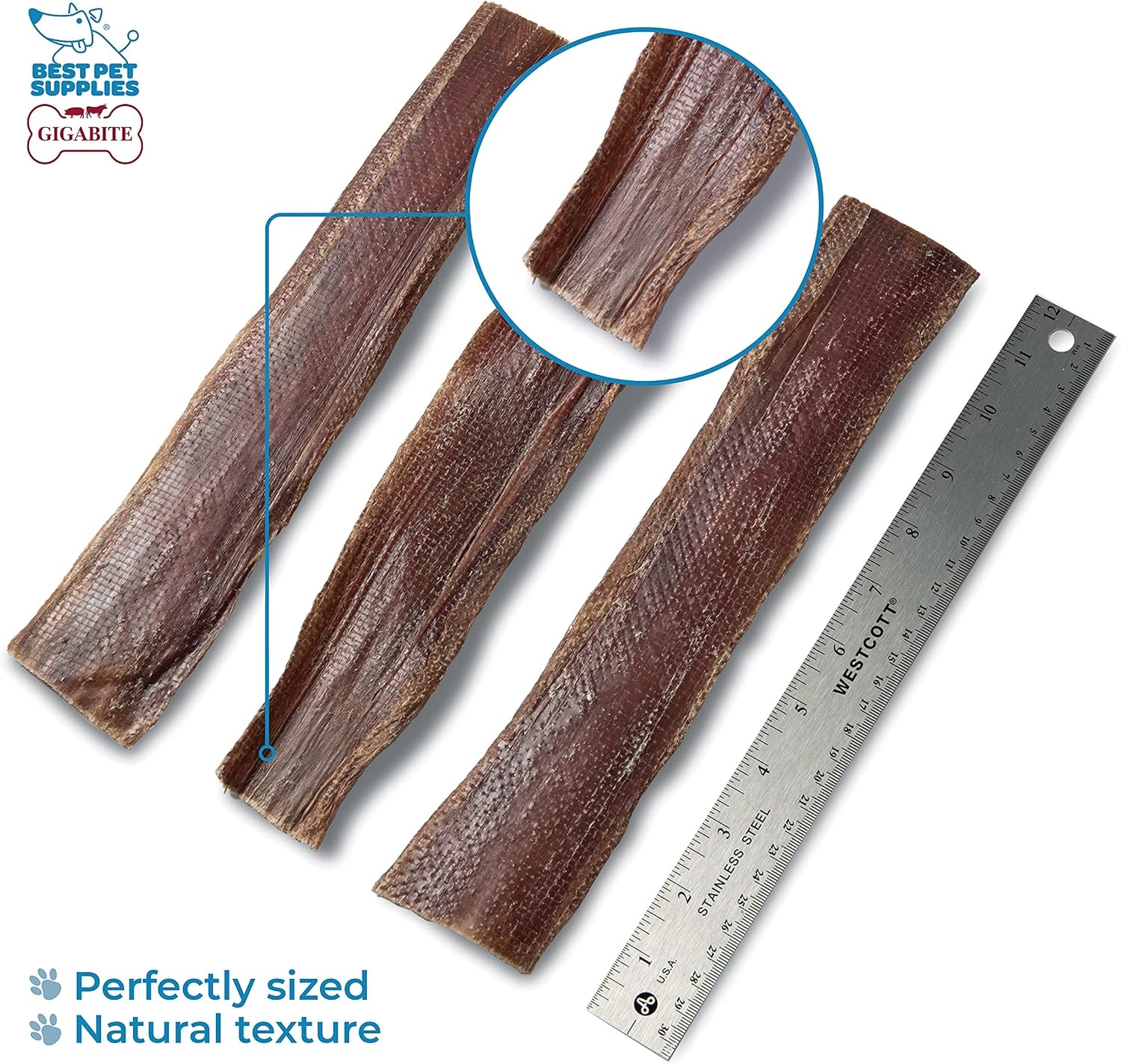 image:imageGigaBite Bully Sticks for Dogs All Natural Beef Pizzle Dog Chews Odor amp Rawhide Free Dog Treats Long Lasting High Protein Chews Digestible Dental Dog Treat Sticks Regular 6 1 PoundEsophagus Strips