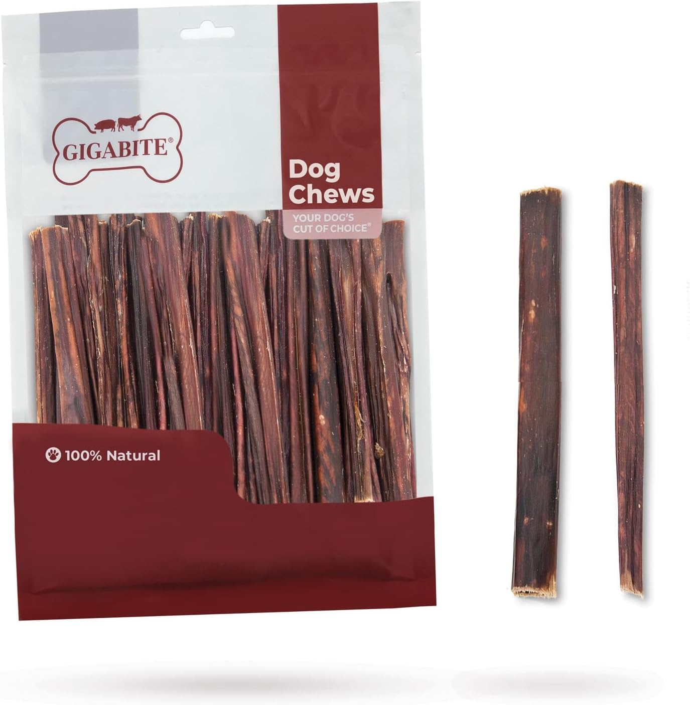 image:imageGigaBite Bully Sticks for Dogs All Natural Beef Pizzle Dog Chews Odor amp Rawhide Free Dog Treats Long Lasting High Protein Chews Digestible Dental Dog Treat Sticks Regular 6 1 PoundEsophagus Sticks