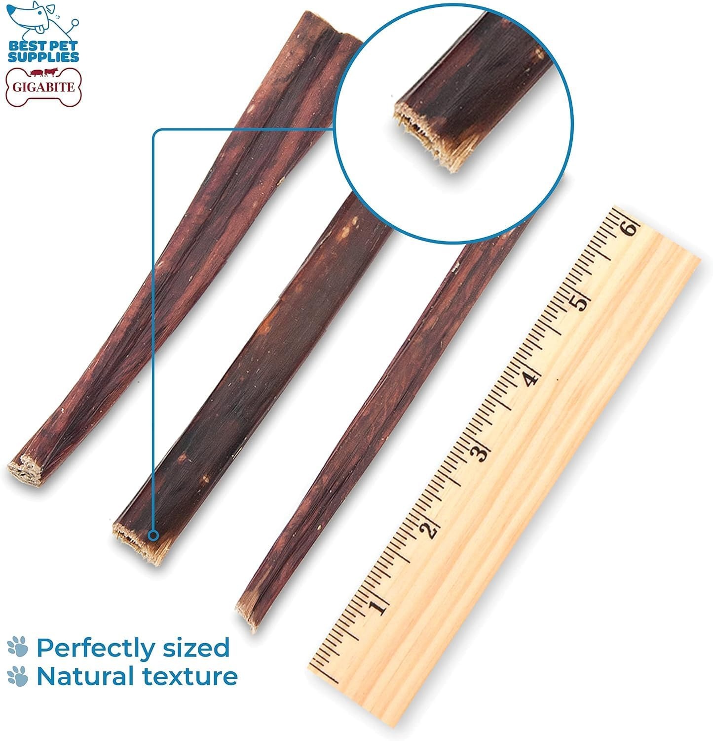 image:imageGigaBite Bully Sticks for Dogs All Natural Beef Pizzle Dog Chews Odor amp Rawhide Free Dog Treats Long Lasting High Protein Chews Digestible Dental Dog Treat Sticks Regular 6 1 PoundEsophagus Sticks