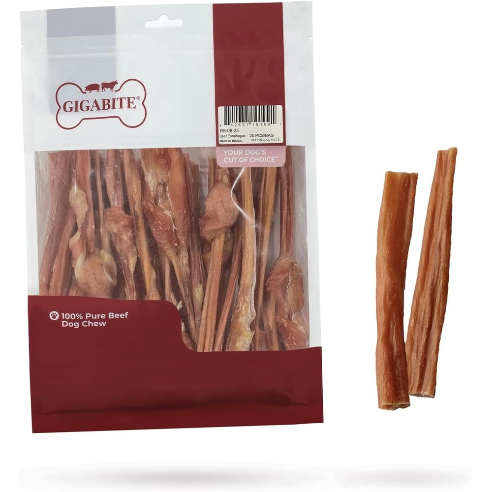 image:imageGigaBite Bully Sticks for Dogs All Natural Beef Pizzle Dog Chews Odor amp Rawhide Free Dog Treats Long Lasting High Protein Chews Digestible Dental Dog Treat Sticks Regular 6 1 PoundBladder Sticks 6