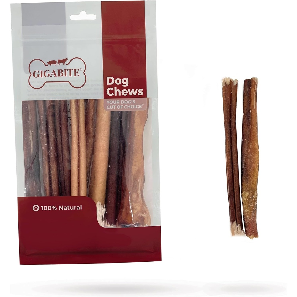 image:imageGigaBite Bully Sticks for Dogs All Natural Beef Pizzle Dog Chews Odor amp Rawhide Free Dog Treats Long Lasting High Protein Chews Digestible Dental Dog Treat Sticks Monstrous 6 Pack of 86inch