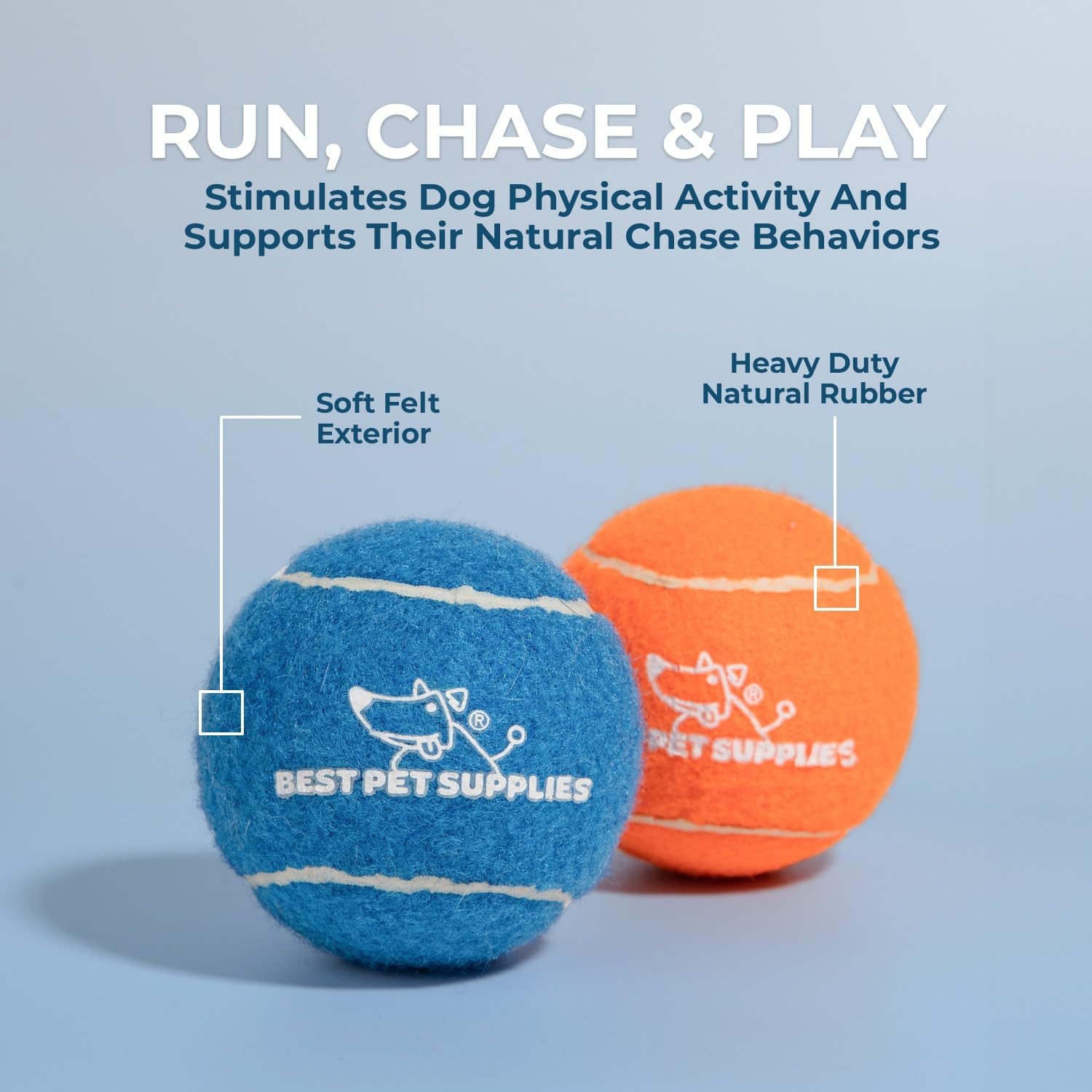 image:imageBest Pet Supplies Interactive Squeaky Dog Chew Toy Ideal Dog Toys for Chewers Small Medium amp Large Dogs and Fetch Lovers Tennis Yellow Medium Pack of 4Tennis Assorted Color