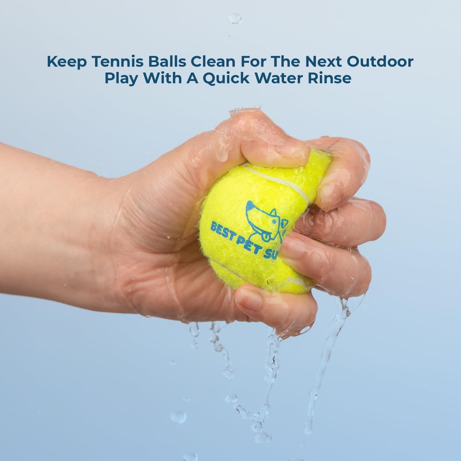 image:imageBest Pet Supplies Interactive Squeaky Dog Chew Toy Ideal Dog Toys for Chewers Small Medium amp Large Dogs and Fetch Lovers Tennis Yellow Medium Pack of 4Tennis Yellow
