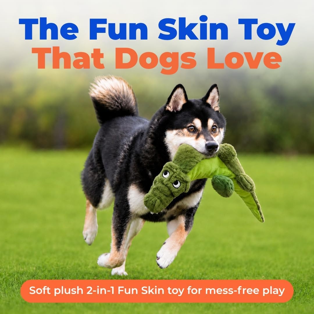 image:imageBest Pet Supplies Squeaky Dog Toys with Soft Durable Fabric for Small Medium and Large Pets Interactive Toy for Indoor Play Supports Active Biting and Play Fuchsia Green MediumGreenAlligator