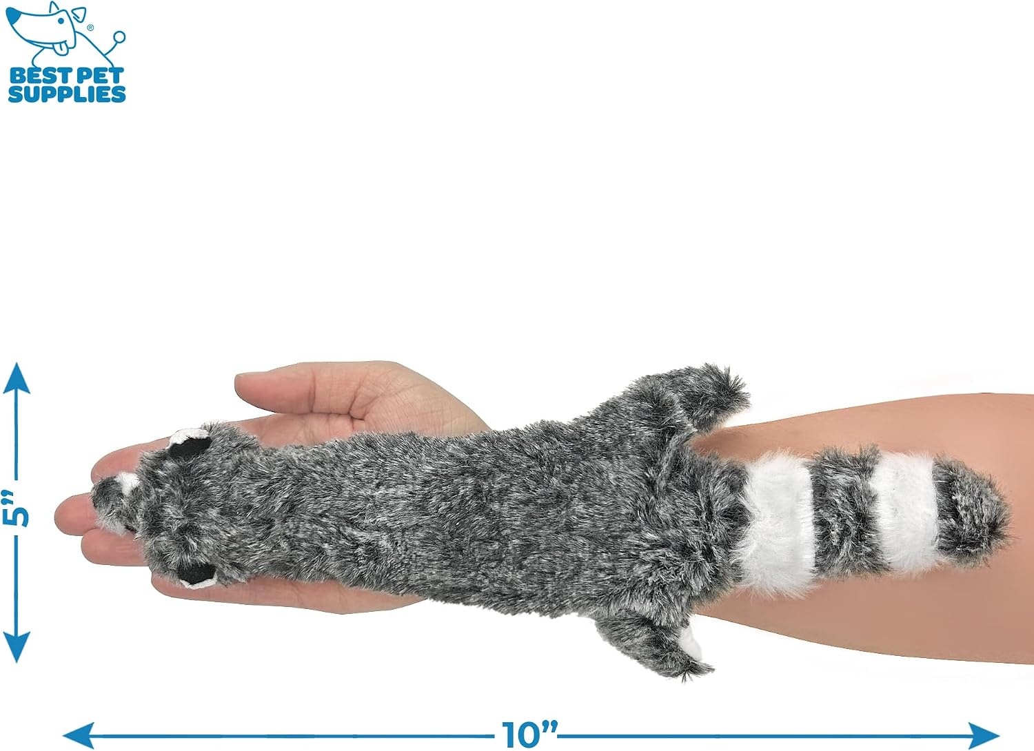 image:imageBest Pet Supplies Squeaky Dog Toys with Soft Durable Fabric for Small Medium and Large Pets Interactive Toy for Indoor Play Supports Active Biting and Play Fuchsia Green MediumMulticolorRaccoon Fox