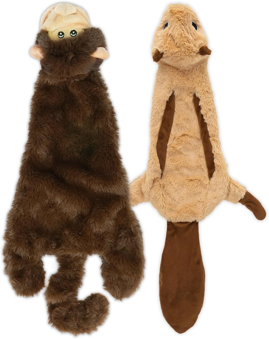 image:imageBest Pet Supplies Squeaky Dog Toys with Soft Durable Fabric for Small Medium and Large Pets Interactive Toy for Indoor Play Supports Active Biting and Play Fuchsia Green MediumMulticolorMonkey Squirrel