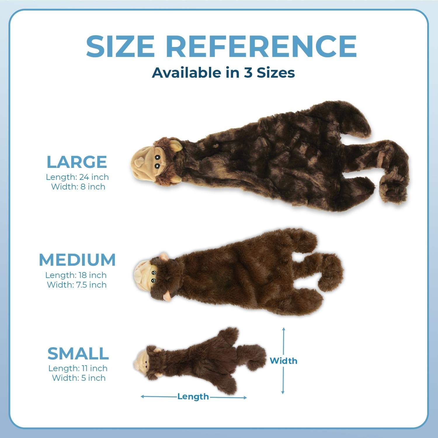 image:imageBest Pet Supplies Squeaky Dog Toys with Soft Durable Fabric for Small Medium and Large Pets Interactive Toy for Indoor Play Supports Active Biting and Play Fuchsia Green MediumBrown Monkey