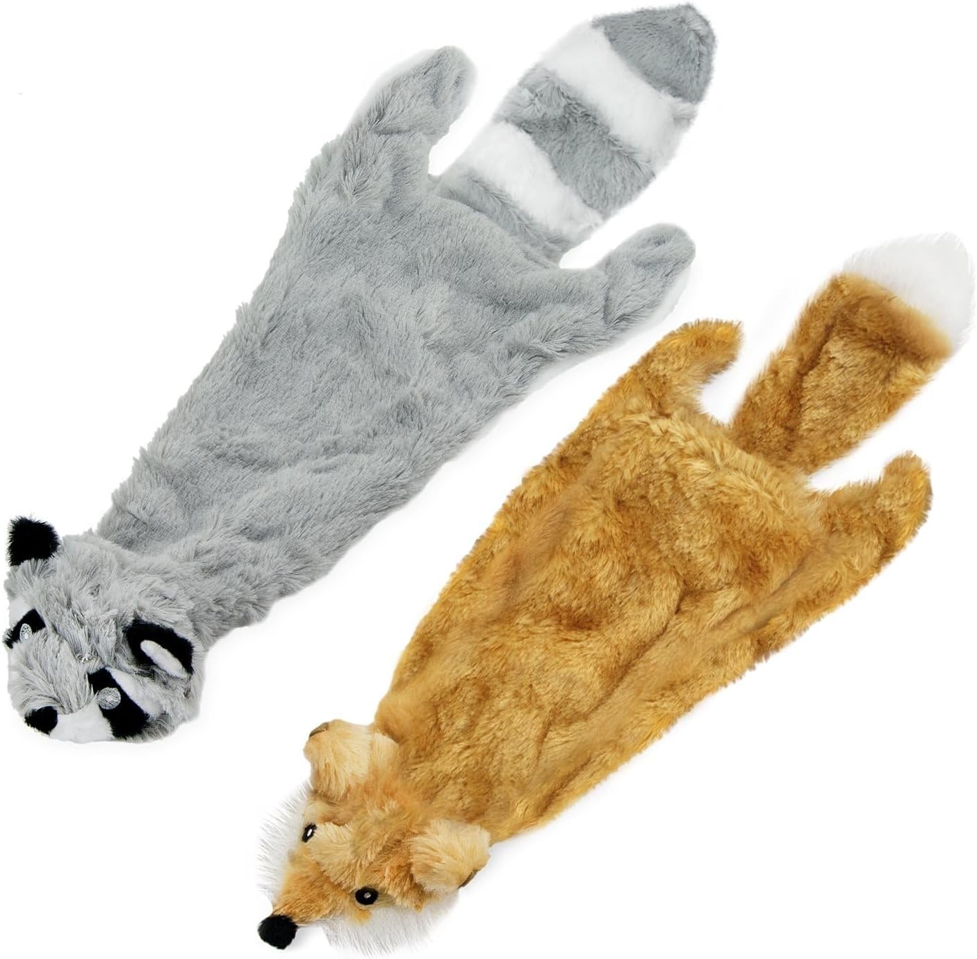 image:imageBest Pet Supplies Squeaky Dog Toys with Soft Durable Fabric for Small Medium and Large Pets Interactive Toy for Indoor Play Supports Active Biting and Play Fuchsia Green MediumMulticolorRaccoon Fox