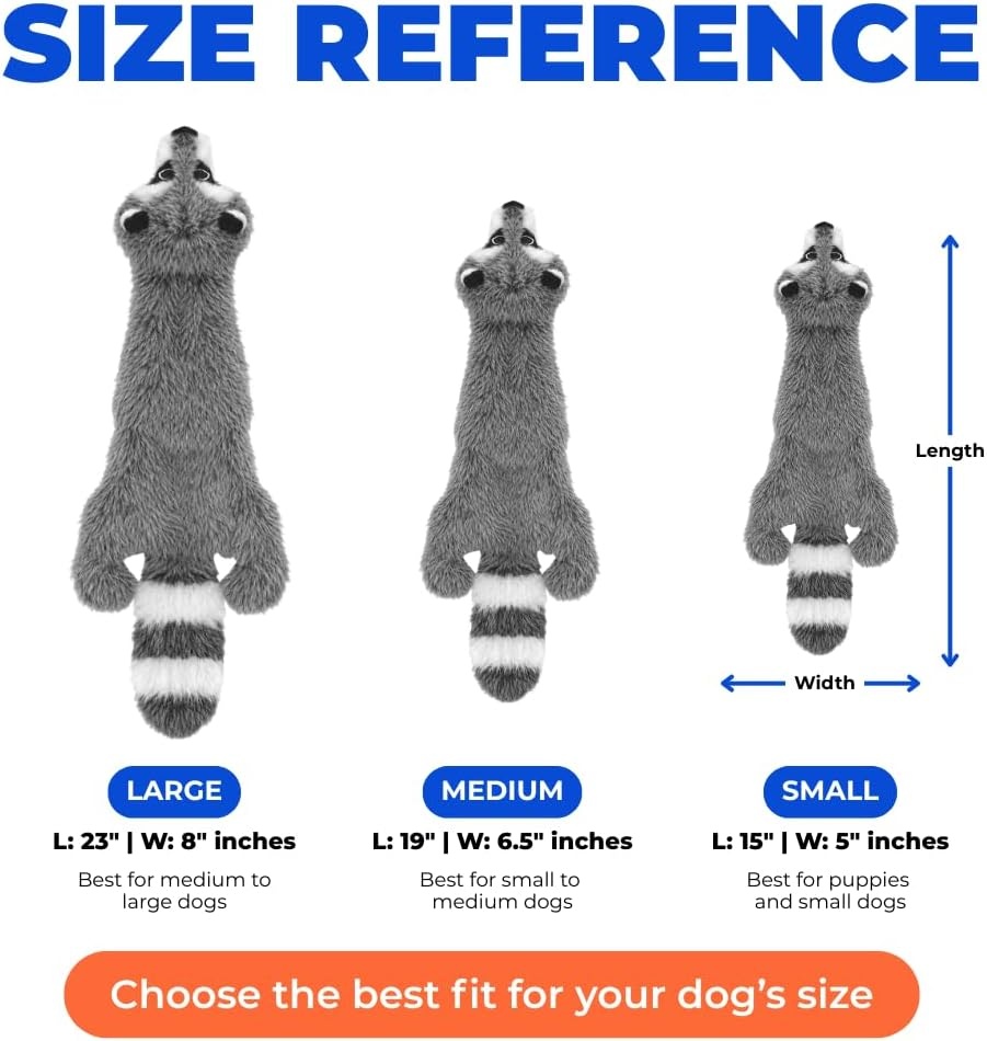 image:imageBest Pet Supplies Squeaky Dog Toys with Soft Durable Fabric for Small Medium and Large Pets Interactive Toy for Indoor Play Supports Active Biting and Play Fuchsia Green MediumGreyRaccoon