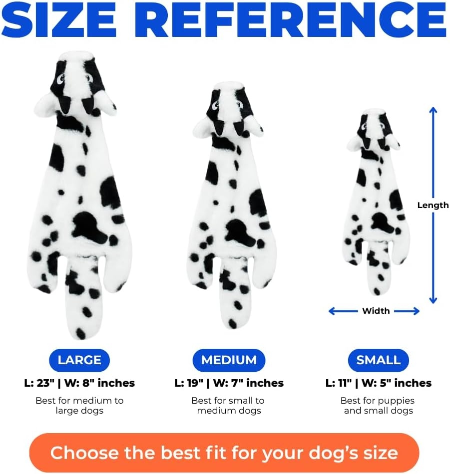 image:imageBest Pet Supplies Squeaky Dog Toys with Soft Durable Fabric for Small Medium and Large Pets Interactive Toy for Indoor Play Supports Active Biting and Play Fuchsia Green MediumCow