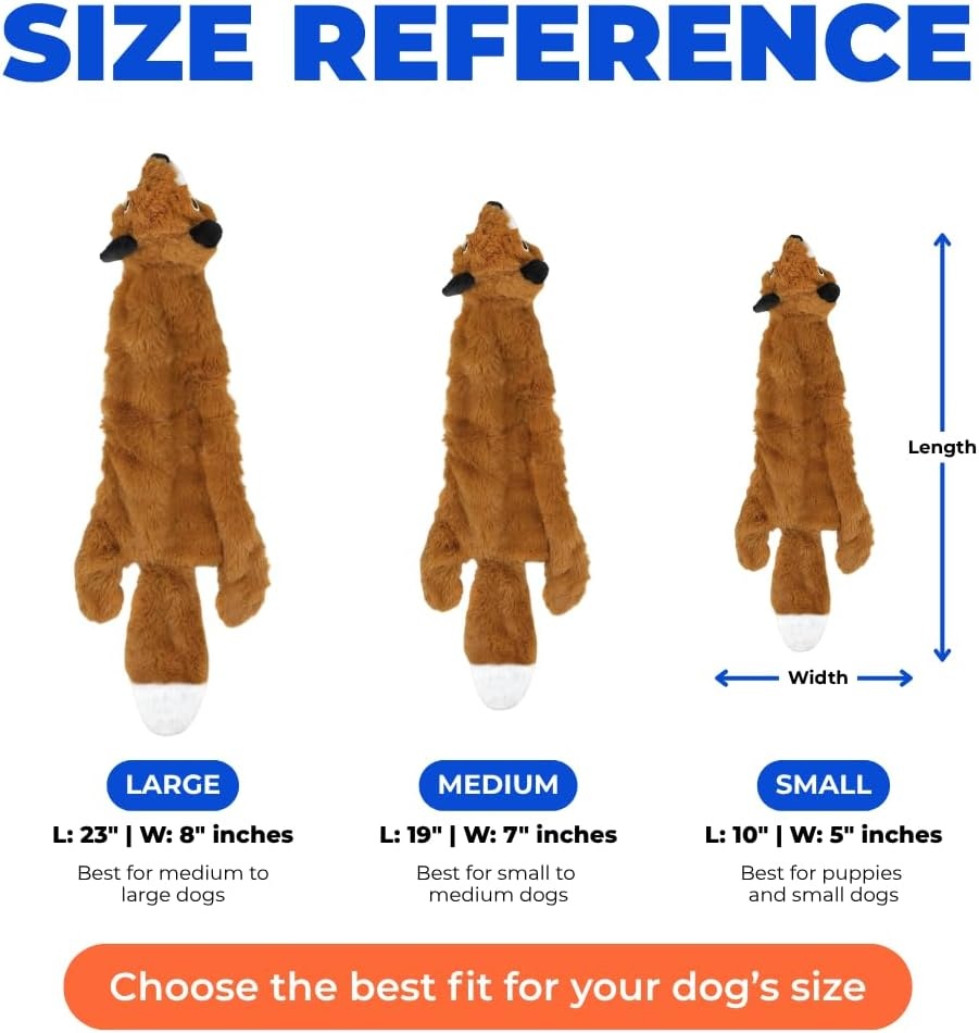 image:imageBest Pet Supplies Squeaky Dog Toys with Soft Durable Fabric for Small Medium and Large Pets Interactive Toy for Indoor Play Supports Active Biting and Play Fuchsia Green MediumBrownFox