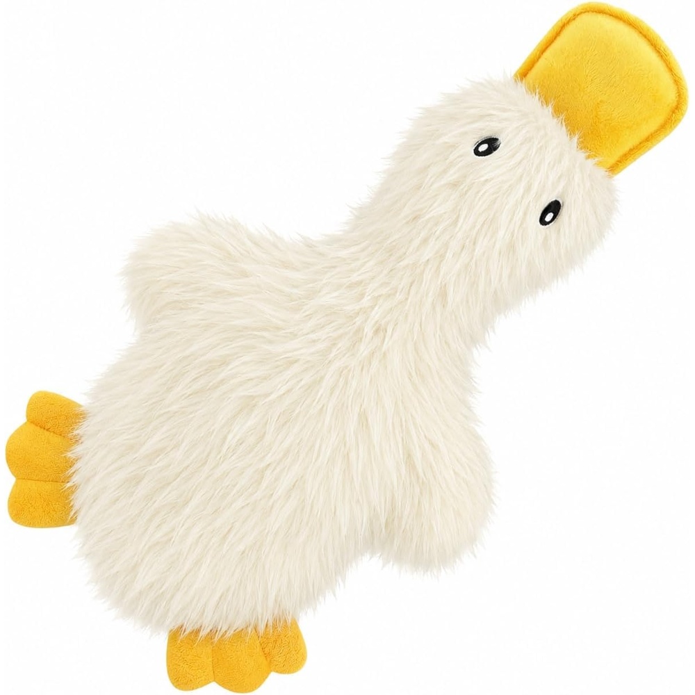 image:imageBest Pet Supplies Interactive Squeaky Dog Chew Toy Ideal Dog Toys for Chewers Small Medium amp Large Dogs and Fetch Lovers Tennis Yellow Medium Pack of 4Crinkle Duck White