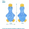 Best Pet Supplies Interactive Squeaky Dog Chew Toy, Ideal Dog Toys for Chewers, Small, Medium & Large Dogs, and Fetch Lovers – Tennis (Yellow), Medium (Pack of 4)(Crinkle Duck (Yellow  Blue  Pink))