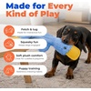 Best Pet Supplies Interactive Squeaky Dog Chew Toy, Ideal Dog Toys for Chewers, Small, Medium & Large Dogs, and Fetch Lovers – Tennis (Yellow), Medium (Pack of 4)(Crinkle Duck (Blue))