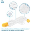 Best Pet Supplies Interactive Squeaky Dog Chew Toy, Ideal Dog Toys for Chewers, Small, Medium & Large Dogs, and Fetch Lovers – Tennis (Yellow), Medium (Pack of 4)(Crinkle Duck (White  Yellow & Green))