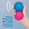 Best Pet Supplies Interactive Squeaky Dog Chew Toy, Ideal Dog Toys for Chewers, Small, Medium & Large Dogs, and Fetch Lovers – Tennis (Yellow), Medium (Pack of 4)(Fuchsia  Green  Blue  Orange)