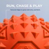 Best Pet Supplies Interactive Squeaky Dog Chew Toy, Ideal Dog Toys for Chewers, Small, Medium & Large Dogs, and Fetch Lovers – Tennis (Yellow), Medium (Pack of 4)(Spiky Ball (Blue  Orange))