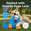 Best Pet Supplies Interactive Squeaky Dog Chew Toy, Ideal Dog Toys for Chewers, Small, Medium & Large Dogs, and Fetch Lovers – Tennis (Yellow), Medium (Pack of 4)(Mrs. Cluck (Blue))