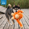 Best Pet Supplies Interactive Squeaky Dog Chew Toy, Ideal Dog Toys for Chewers, Small, Medium & Large Dogs, and Fetch Lovers – Tennis (Yellow), Medium (Pack of 4)(O-Hug-Atan (Orange))