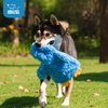 Best Pet Supplies Interactive Squeaky Dog Chew Toy, Ideal Dog Toys for Chewers, Small, Medium & Large Dogs, and Fetch Lovers – Tennis (Yellow), Medium (Pack of 4)(Crinkle Chicken (Blue))