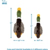 Best Pet Supplies Interactive Squeaky Dog Chew Toy, Ideal Dog Toys for Chewers, Small, Medium & Large Dogs, and Fetch Lovers – Tennis (Yellow), Medium (Pack of 4)(Mallard Duck (Brown))