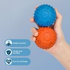 Best Pet Supplies Interactive Squeaky Dog Chew Toy, Ideal Dog Toys for Chewers, Small, Medium & Large Dogs, and Fetch Lovers – Tennis (Yellow), Medium (Pack of 4)(Spiky Ball (Blue  Orange))