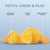 Best Pet Supplies Interactive Squeaky Dog Chew Toy, Ideal Dog Toys for Chewers, Small, Medium & Large Dogs, and Fetch Lovers – Tennis (Yellow), Medium (Pack of 4)(Ducky Doodle (Yellow))
