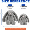 Best Pet Supplies Interactive Squeaky Dog Chew Toy, Ideal Dog Toys for Chewers, Small, Medium & Large Dogs, and Fetch Lovers – Tennis (Yellow), Medium (Pack of 4)(Bunny (Gray))