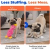 Best Pet Supplies Interactive Squeaky Dog Chew Toy, Ideal Dog Toys for Chewers, Small, Medium & Large Dogs, and Fetch Lovers – Tennis (Yellow), Medium (Pack of 4)(Crinkle Duck (Light Pink))