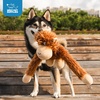 Best Pet Supplies Interactive Squeaky Dog Chew Toy, Ideal Dog Toys for Chewers, Small, Medium & Large Dogs, and Fetch Lovers – Tennis (Yellow), Medium (Pack of 4)(O-Hug-Atan (Brown))