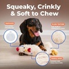 Best Pet Supplies Interactive Squeaky Dog Chew Toy, Ideal Dog Toys for Chewers, Small, Medium & Large Dogs, and Fetch Lovers – Tennis (Yellow), Medium (Pack of 4)(Crinkle Chicken (Beige))
