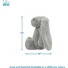 Best Pet Supplies Interactive Squeaky Dog Chew Toy, Ideal Dog Toys for Chewers, Small, Medium & Large Dogs, and Fetch Lovers – Tennis (Yellow), Medium (Pack of 4)(Bunny (Beige  Gray))