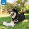 Best Pet Supplies Interactive Squeaky Dog Chew Toy, Ideal Dog Toys for Chewers, Small, Medium & Large Dogs, and Fetch Lovers – Tennis (Yellow), Medium (Pack of 4)(Crinkle Chicken (Cream))