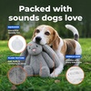 Best Pet Supplies Interactive Squeaky Dog Chew Toy, Ideal Dog Toys for Chewers, Small, Medium & Large Dogs, and Fetch Lovers – Tennis (Yellow), Medium (Pack of 4)(Bunny (Gray))