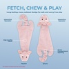 Best Pet Supplies Squeaky Dog Toys with Soft Durable Fabric for Small, Medium and Large Pets Interactive Toy for Indoor Play, Supports Active Biting and Play – Fuchsia, Green, Medium(Multicolor/Pig & Hare)