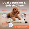 Best Pet Supplies Squeaky Dog Toys with Soft Durable Fabric for Small, Medium and Large Pets Interactive Toy for Indoor Play, Supports Active Biting and Play – Fuchsia, Green, Medium(Grey/Sheep)