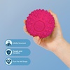 Best Pet Supplies Squeaky Dog Toys with Soft Durable Fabric for Small, Medium and Large Pets Interactive Toy for Indoor Play, Supports Active Biting and Play – Fuchsia, Green, Medium(Fuchsia)