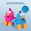 Best Pet Supplies Squeaky Dog Toys with Soft Durable Fabric for Small, Medium and Large Pets Interactive Toy for Indoor Play, Supports Active Biting and Play – Fuchsia, Green, Medium(Mrs. Cluck (Blue))