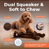 Best Pet Supplies Squeaky Dog Toys with Soft Durable Fabric for Small, Medium and Large Pets Interactive Toy for Indoor Play, Supports Active Biting and Play – Fuchsia, Green, Medium(Brown Monkey)