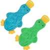 Best Pet Supplies Squeaky Dog Toys with Soft Durable Fabric for Small, Medium and Large Pets Interactive Toy for Indoor Play, Supports Active Biting and Play – Fuchsia, Green, Medium(Crinkle Duck (Light Green & Turquoise))