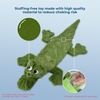 Best Pet Supplies Squeaky Dog Toys with Soft Durable Fabric for Small, Medium and Large Pets Interactive Toy for Indoor Play, Supports Active Biting and Play – Fuchsia, Green, Medium(Green/Alligator)