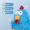 Best Pet Supplies Squeaky Dog Toys with Soft Durable Fabric for Small, Medium and Large Pets Interactive Toy for Indoor Play, Supports Active Biting and Play – Fuchsia, Green, Medium(Mrs. Cluck (Blue))