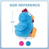 Best Pet Supplies Squeaky Dog Toys with Soft Durable Fabric for Small, Medium and Large Pets Interactive Toy for Indoor Play, Supports Active Biting and Play – Fuchsia, Green, Medium(Mrs. Cluck (Blue))