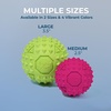 Best Pet Supplies Squeaky Dog Toys with Soft Durable Fabric for Small, Medium and Large Pets Interactive Toy for Indoor Play, Supports Active Biting and Play – Fuchsia, Green, Medium(Fuchsia  Green)