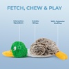 Best Pet Supplies Squeaky Dog Toys with Soft Durable Fabric for Small, Medium and Large Pets Interactive Toy for Indoor Play, Supports Active Biting and Play – Fuchsia, Green, Medium(Duck Duck Octomutant)